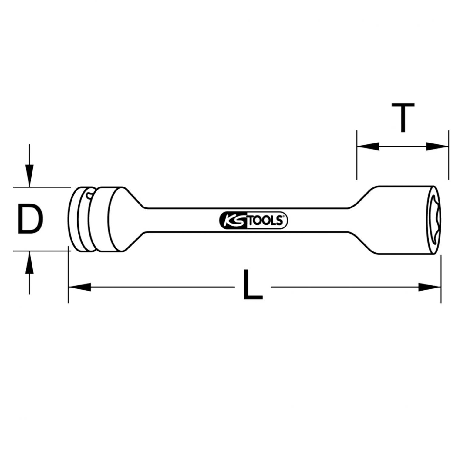 картинка Шестигранная торсионная силовая торцовая головка 1", XL, 24 мм, 350 Нм от магазина "Элит-инструмент"