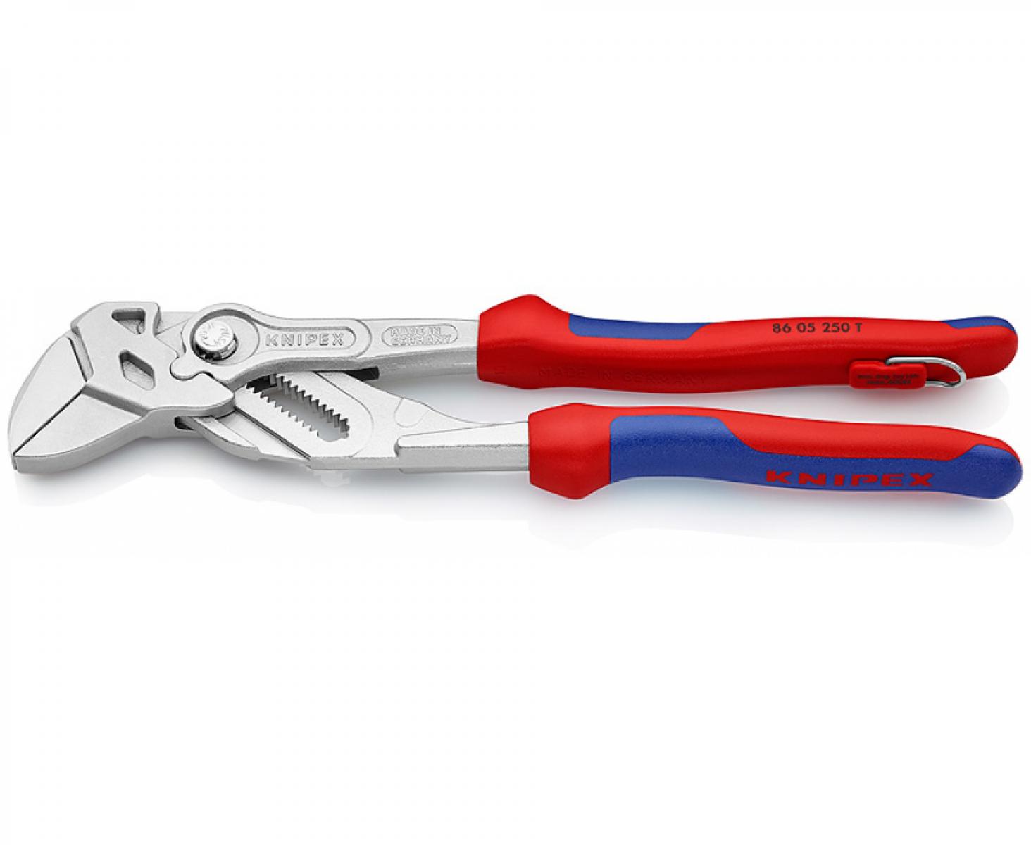 Клещи переставные-гаечный ключ Knipex KN-8605250T со страховочным креплением