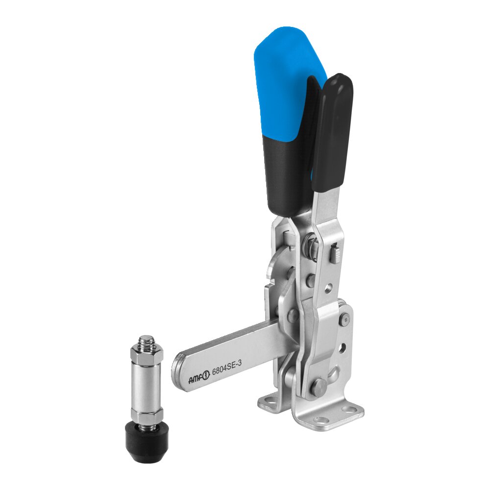 Вертикальный шарнирный зажим с синей ручкой и предохранительной защелкой АМF 557746