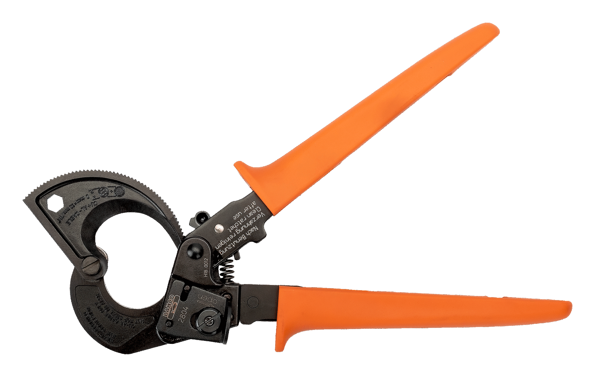 картинка Кусачки для резки кабеля с храповым механизмом. Oтрезная способность: медный провод, многожильный BAHCO 2805-280 от магазина "Элит-инструмент"