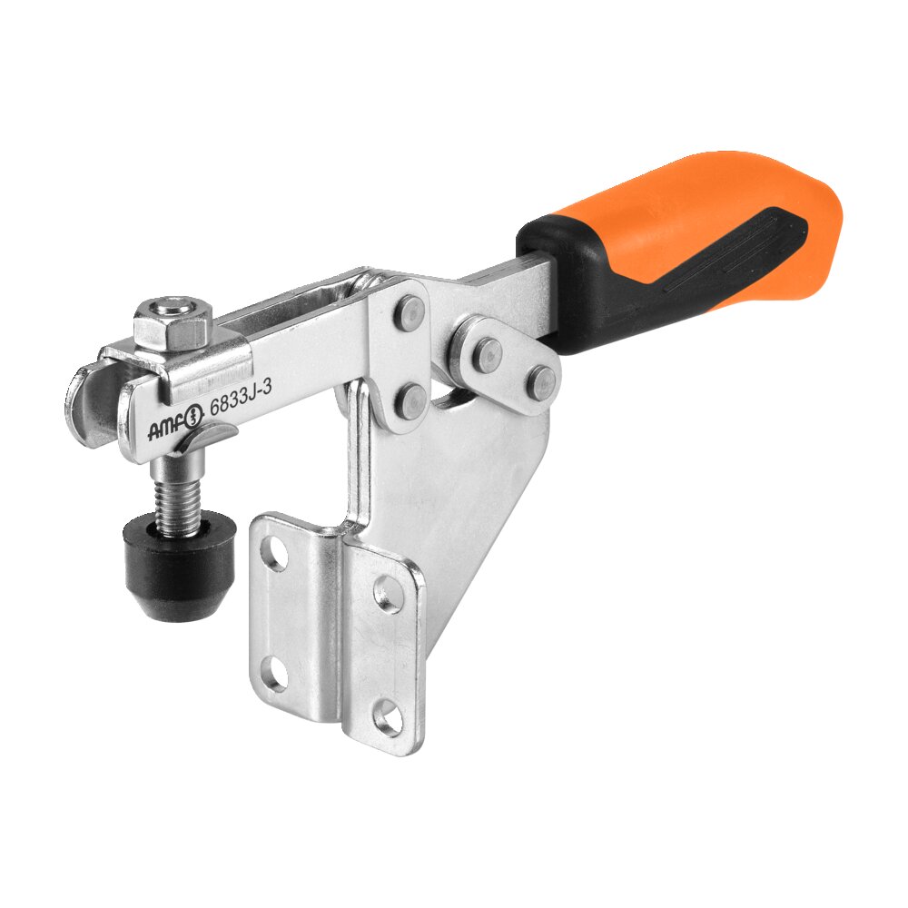 Горизонтальный шарнирный зажим с оранжевой ручкой АМF 557350