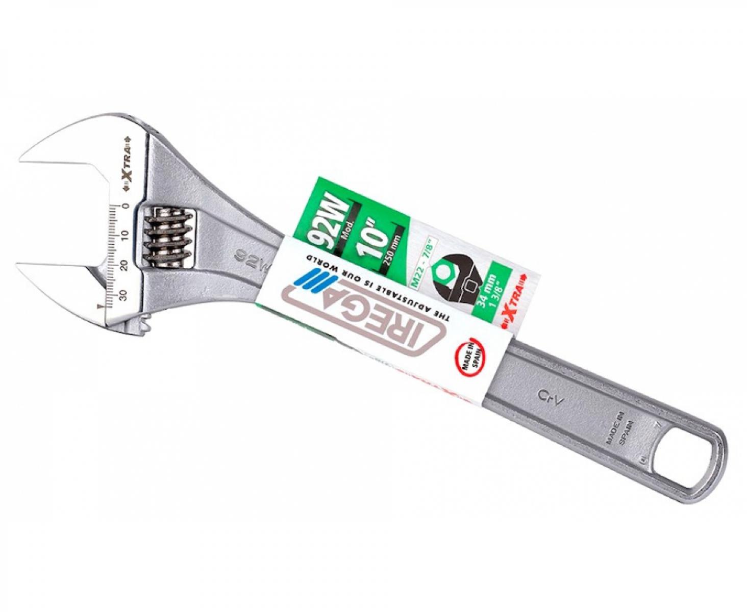 картинка Ключ гаечный разводной хромированный со шкалой 30 мм Irega 92W/CE-8 от магазина "Элит-инструмент"