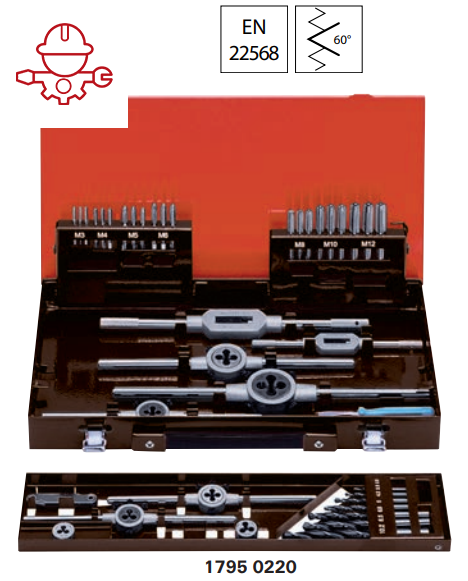 картинка Набор инструментов для нарезания резьбы M3-M12 Format 1795 0220 Fplus от магазина "Элит-инструмент"