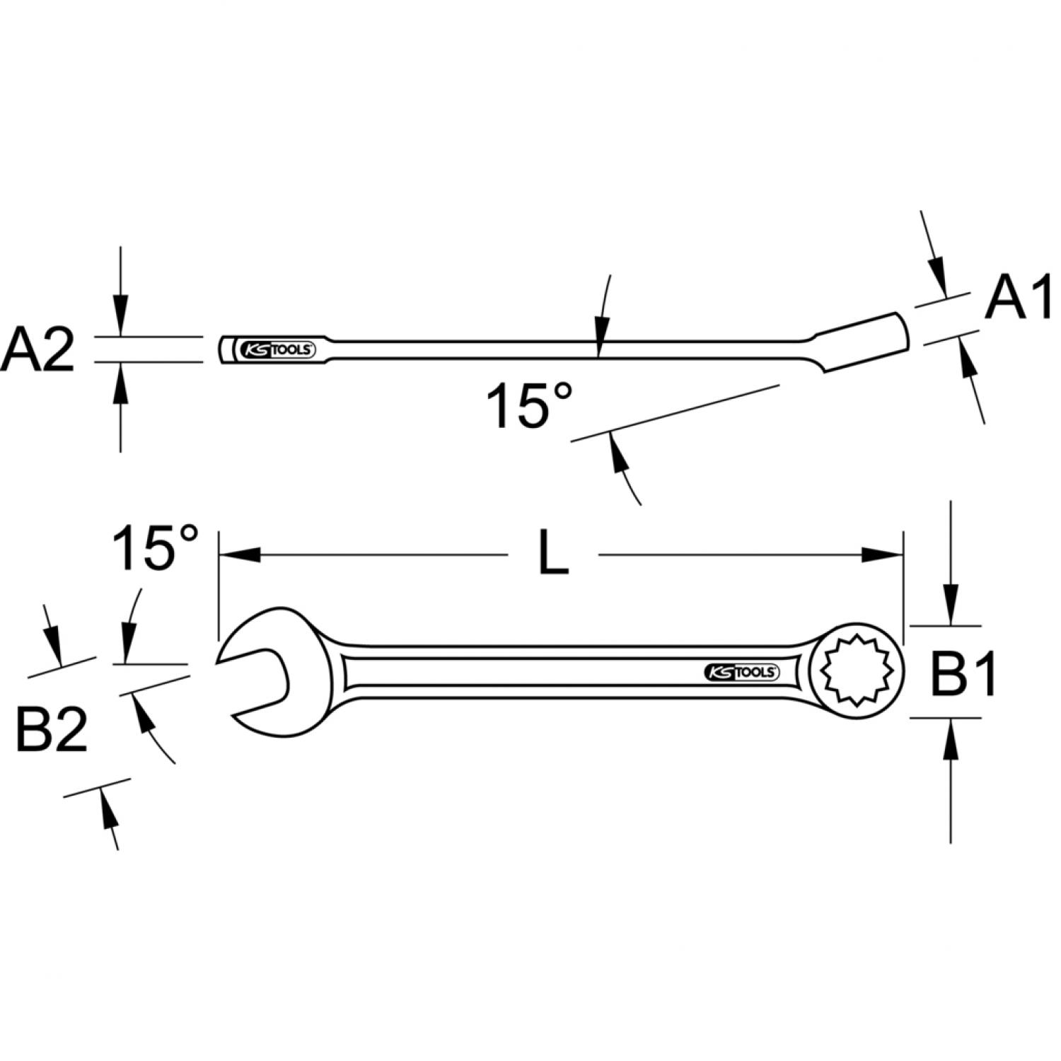 картинка Комбинированный ключ CHROMEplus, изогнутый, 13 мм от магазина "Элит-инструмент"