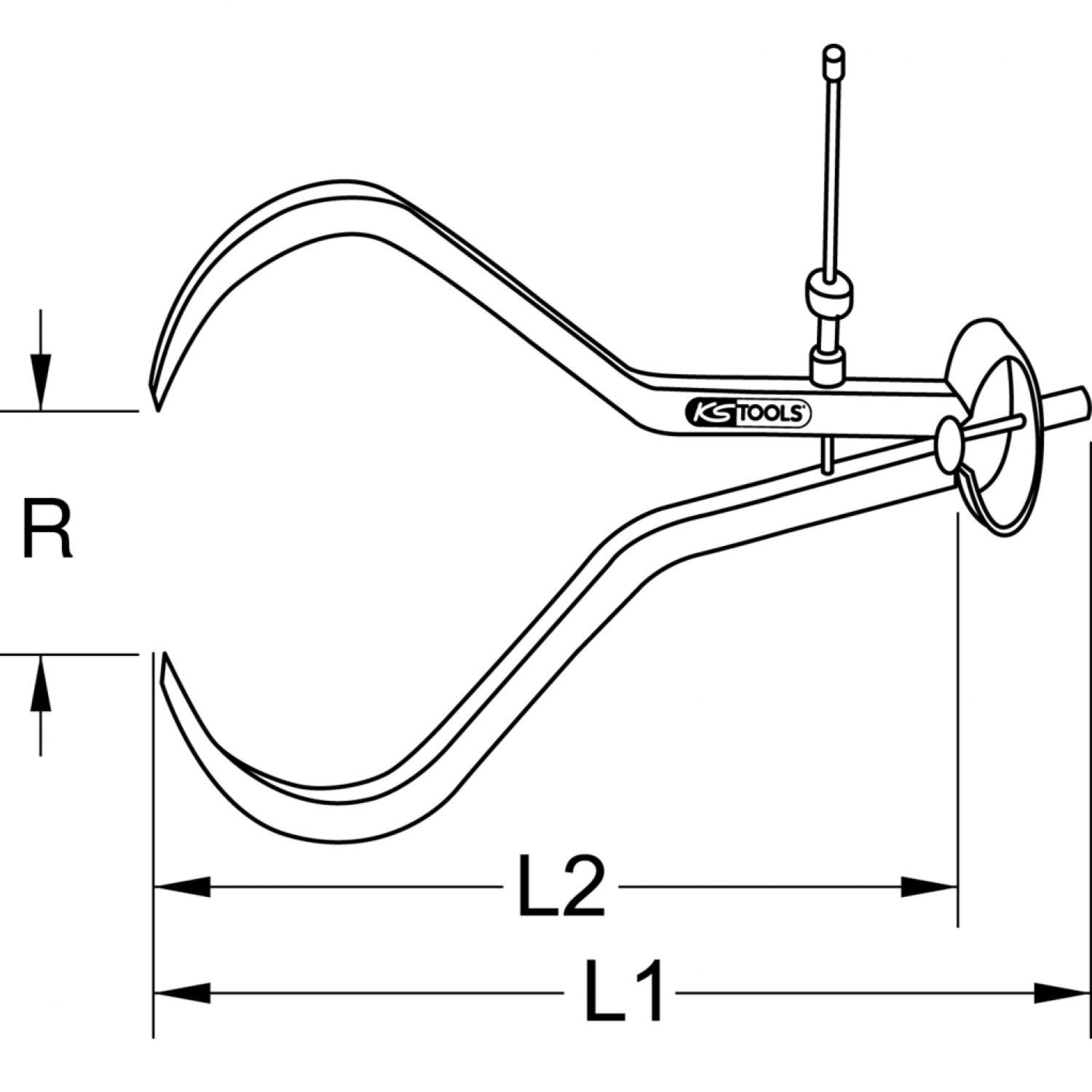 картинка Прецизионный пружинный кронциркуль для внешних измерений, 280 мм от магазина "Элит-инструмент"