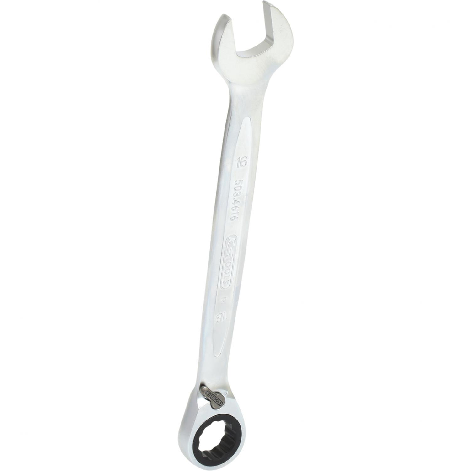 картинка Комбинированный ключ с трещоткой GEARplus, переключающийся, 16 мм подвеска от магазина "Элит-инструмент"