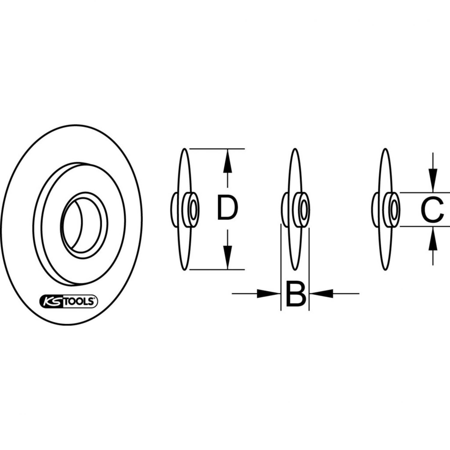 картинка Сменный отрезной диск для трубореза, металлический, Ø 18,2 x 3 мм от магазина "Элит-инструмент"