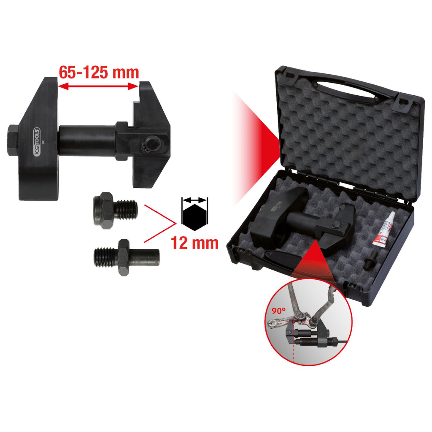 Съемник зажимных винтов без гидравлического шпинделя, из 3 частей