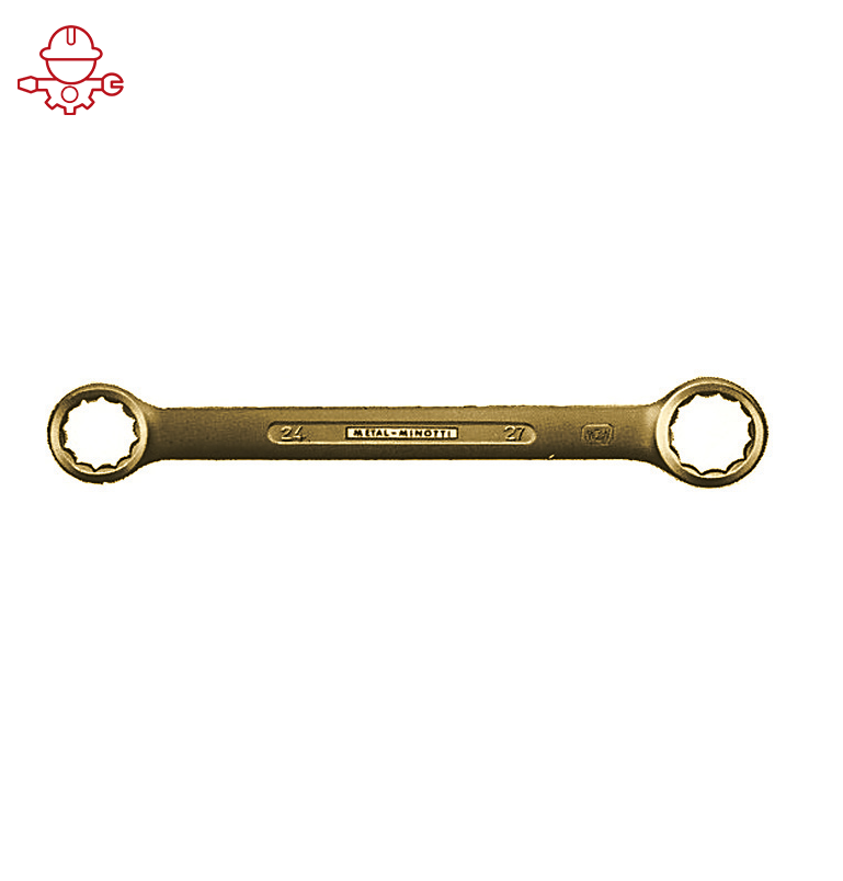картинка Ключ накидной плоский искробезопасный 8x10 мм, серия 004 MetalMinotti 004-0810 от магазина "Элит-инструмент"
