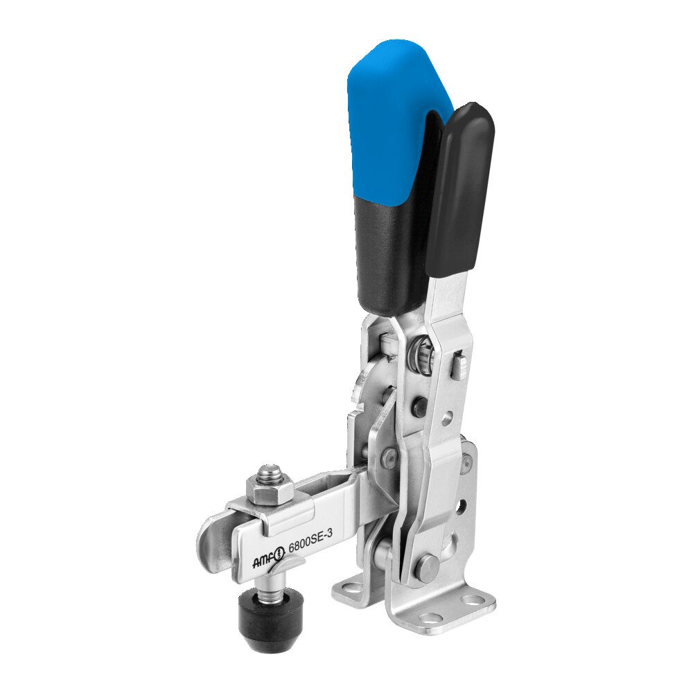 Вертикальный шарнирный зажим с синей ручкой и предохранительной защелкой АМF 557726