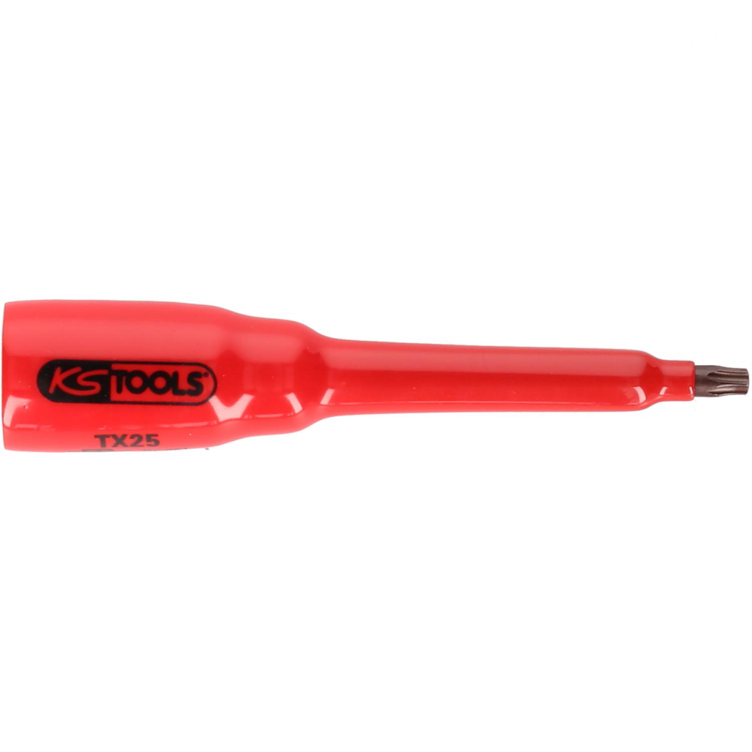Торцевая головка изолированная 3/8" с битой для  шлицев типа Torx, длинная, Т40