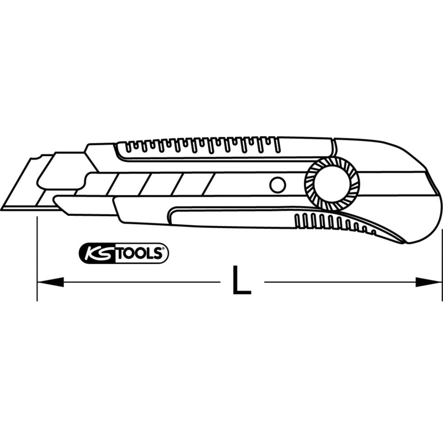 картинка Нож с ломающимися лезвиями Komfort, 200 мм, лезвие 25х125 мм от магазина "Элит-инструмент"