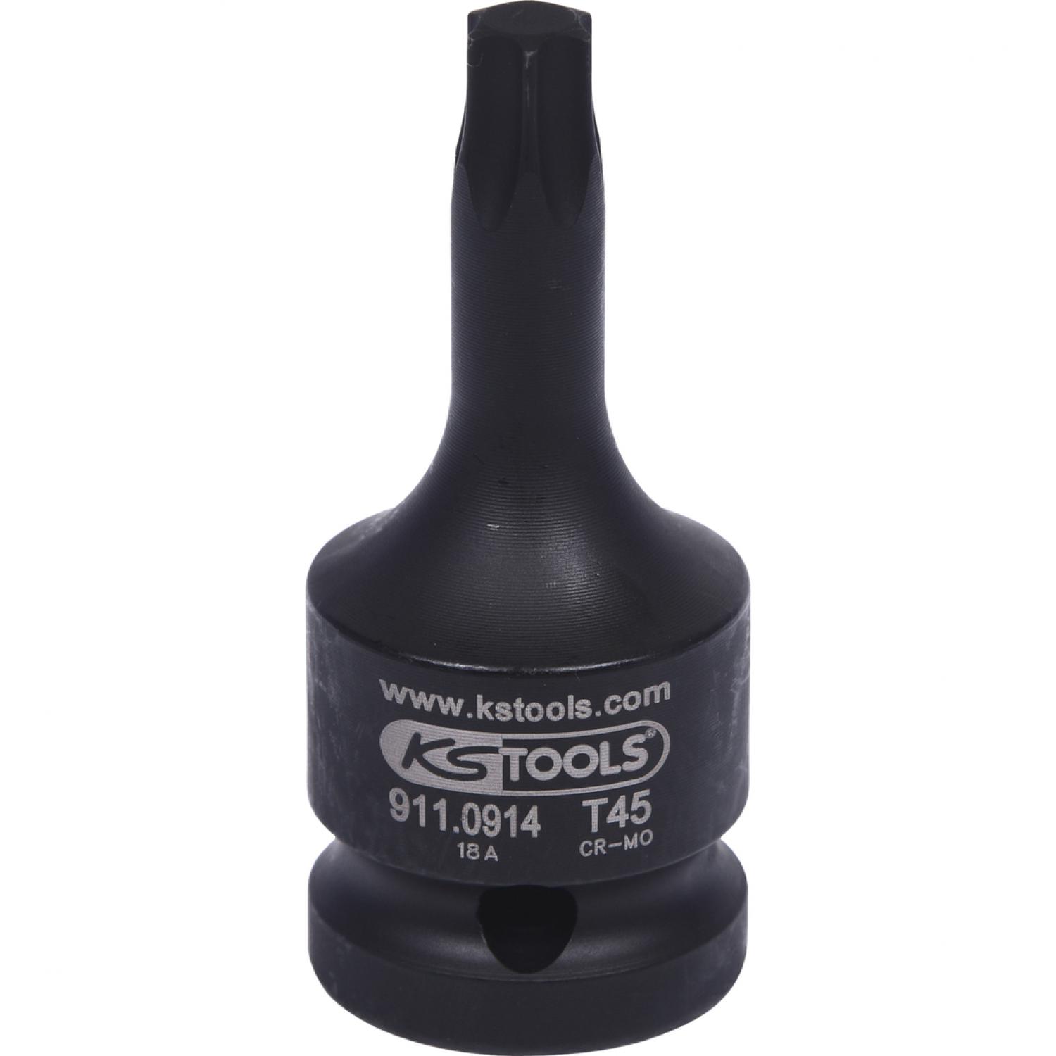 картинка Силовая торцовая головка с битом 1/2" с профилем Torx, короткая, T45 от магазина "Элит-инструмент"