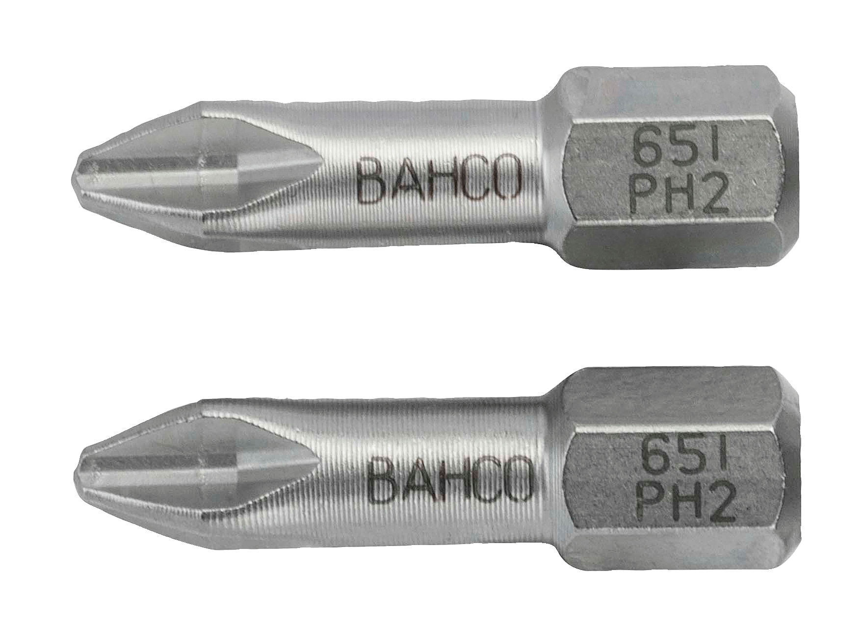 картинка Торсионные биты из нержавеющей стали для отверток Phillips, 25 мм BAHCO 65I/PH3-2P от магазина "Элит-инструмент"