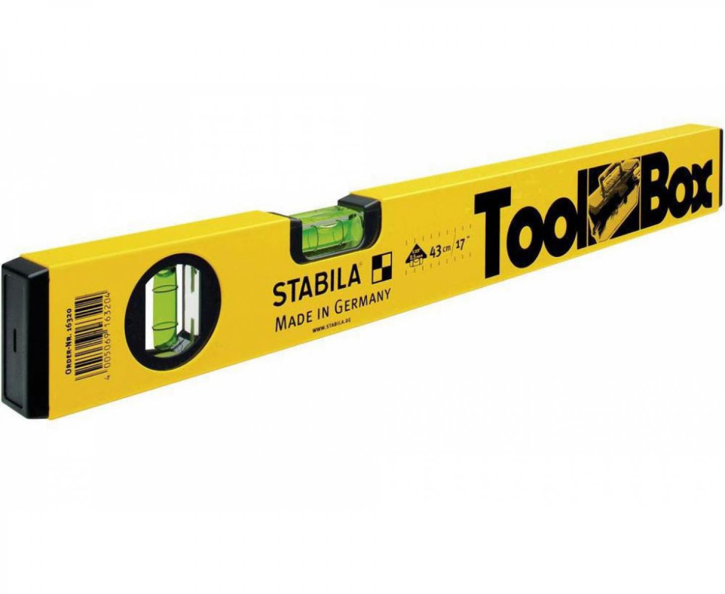 картинка Уровень строительный тип 70Toolbox Stabila 16320 43 см от магазина "Элит-инструмент"
