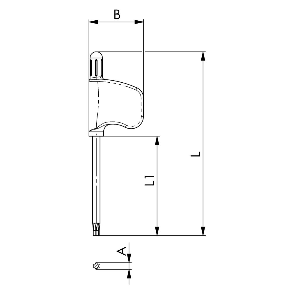 картинка Ключи TORX с флажковой рукояткой АМF 46870 от магазина "Элит-инструмент"