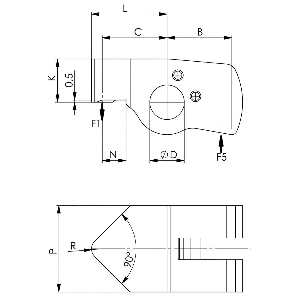 картинка Зажимной рычаг АМF 570535 от магазина "Элит-инструмент"