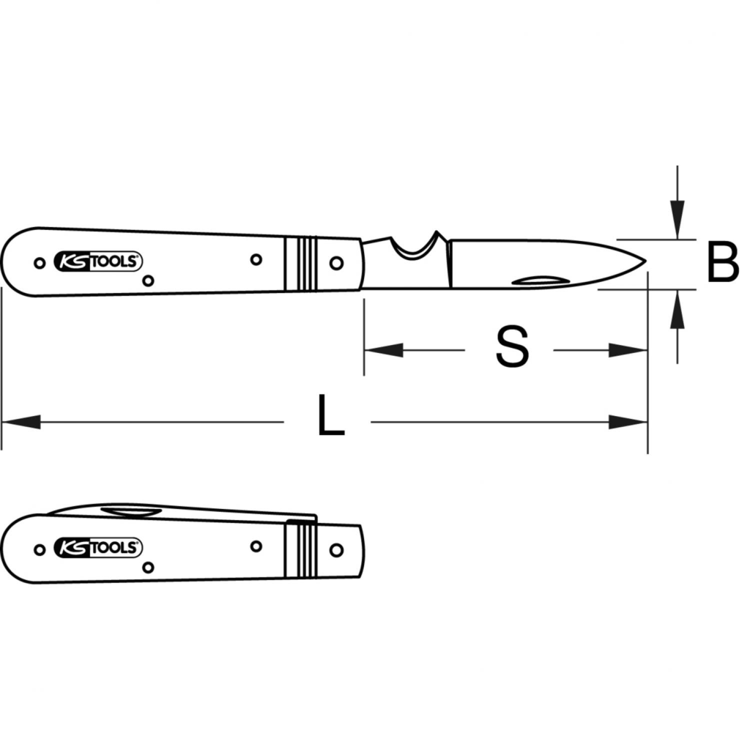 картинка Складной нож для электриков, 1 лезвие с функцией удаления изоляции от магазина "Элит-инструмент"