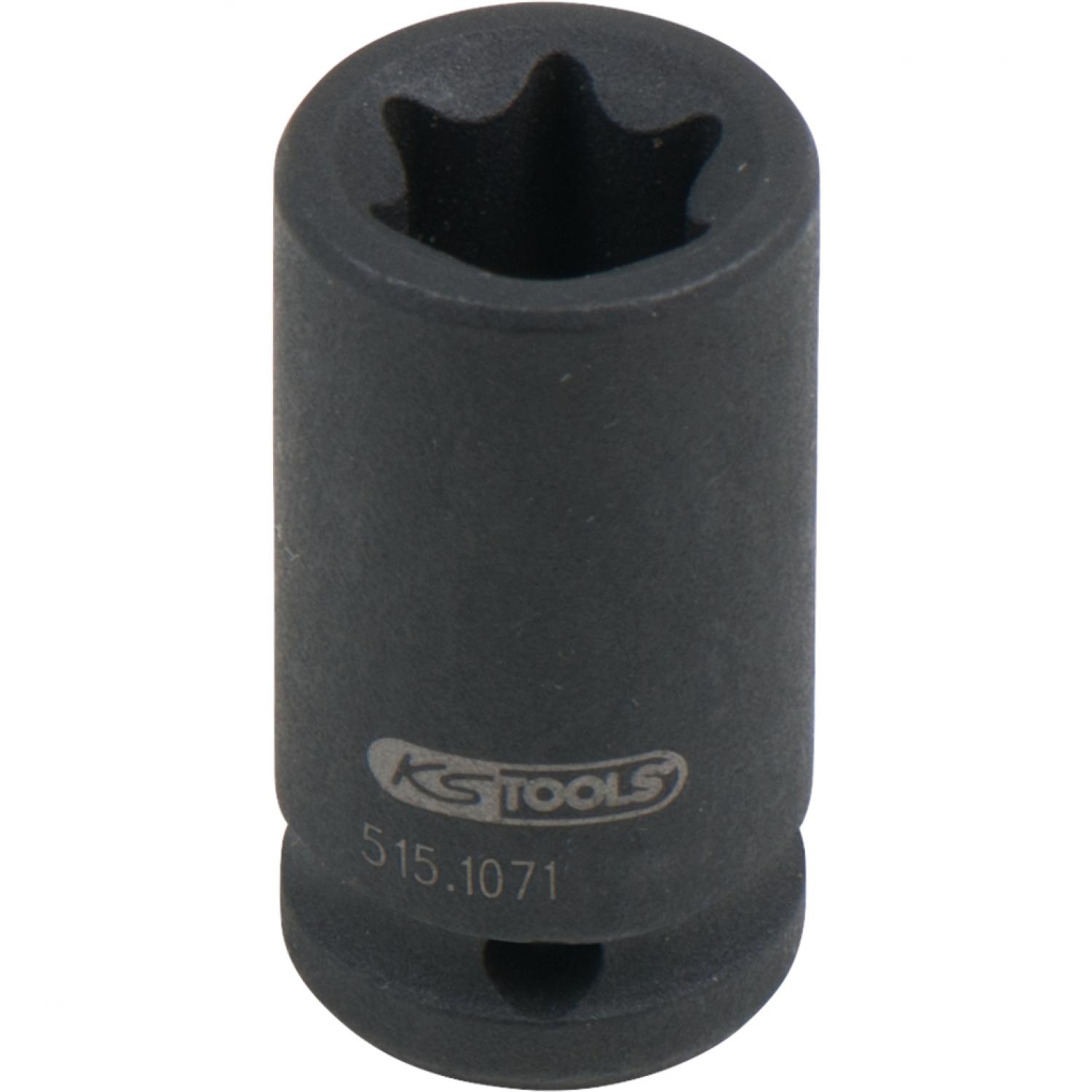 Силовая торцовая головка 1/4" с внешним профилем Torx, короткая, E11