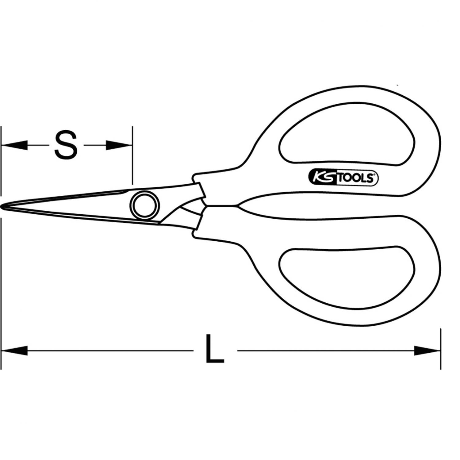 картинка Универсальные ножницы для мастерских для резки кевлара, 140 мм от магазина "Элит-инструмент"