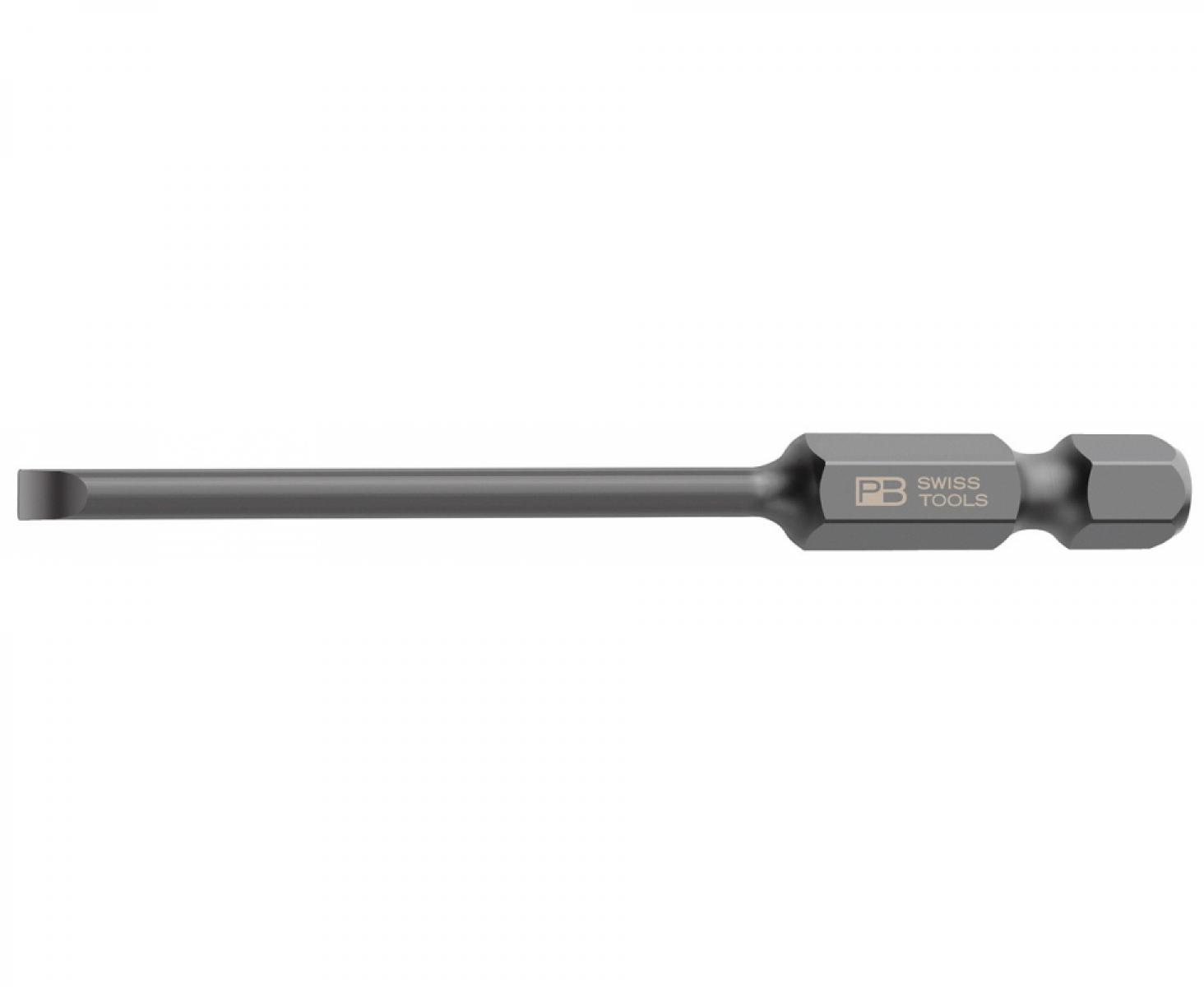 картинка Бита шлицевая PrecisionBits E6,3 с внешним шестигранником 1/4 PB Swiss Tools PB E6.106/1 0.6 x 3 от магазина "Элит-инструмент"