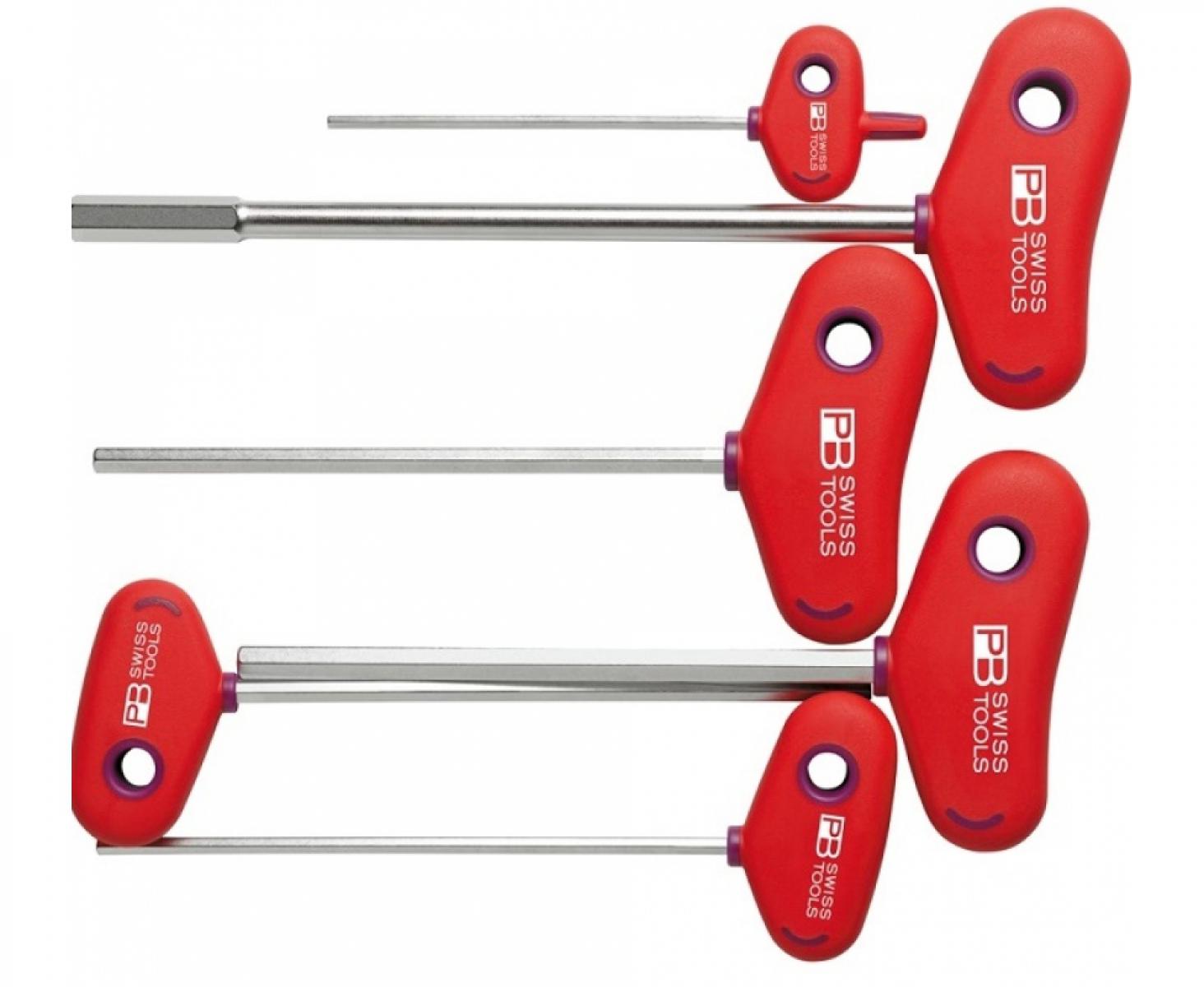 картинка Набор длинных отверток HEX PB Swiss Tools с Т-образной рукояткой PB 1445. 6 шт. от магазина "Элит-инструмент"