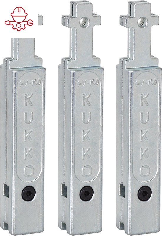 картинка 3 удлинителя захватов (комплект) Kukko 1-V-100-S от магазина "Элит-инструмент"