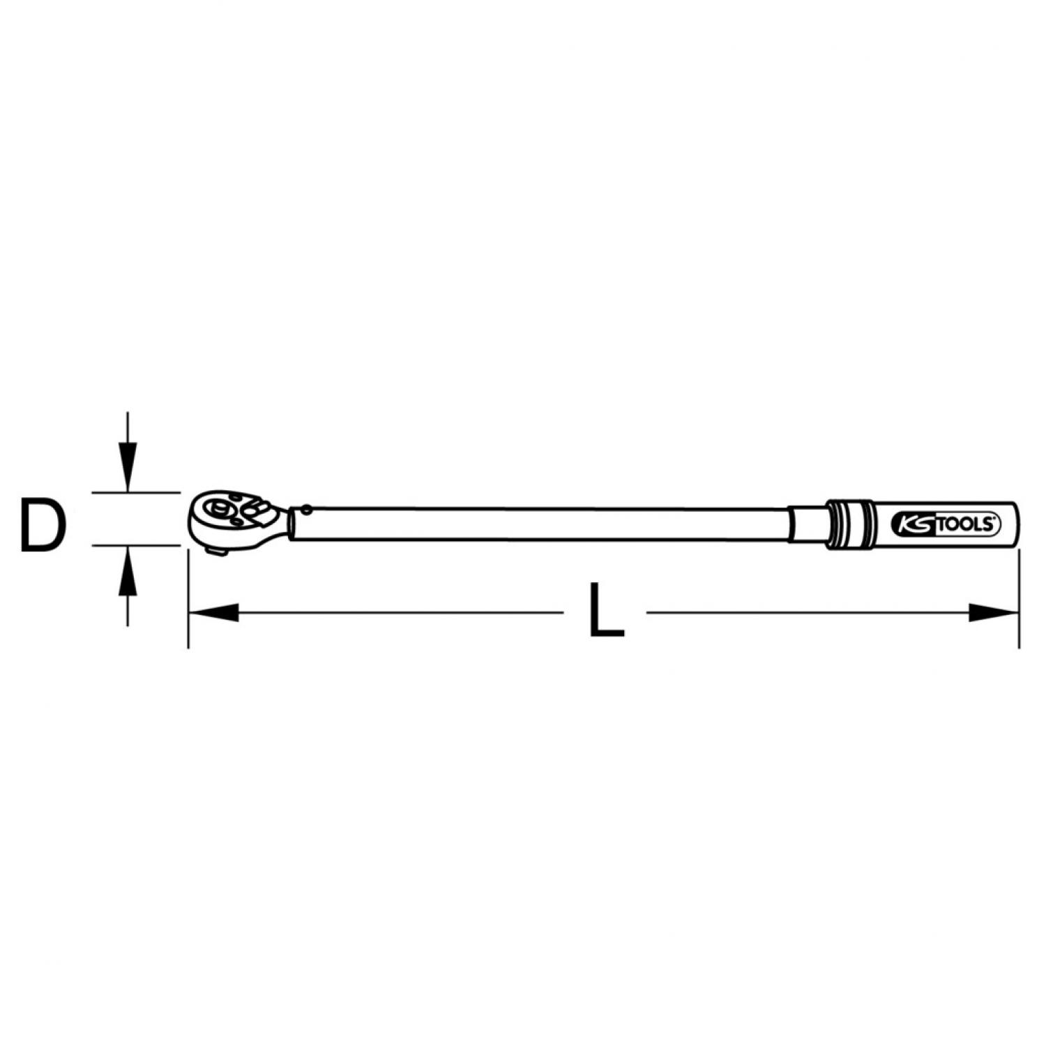 картинка Промышленный динамометрический ключ, переключающийся, 3/8'', 20-100 Нм от магазина "Элит-инструмент"