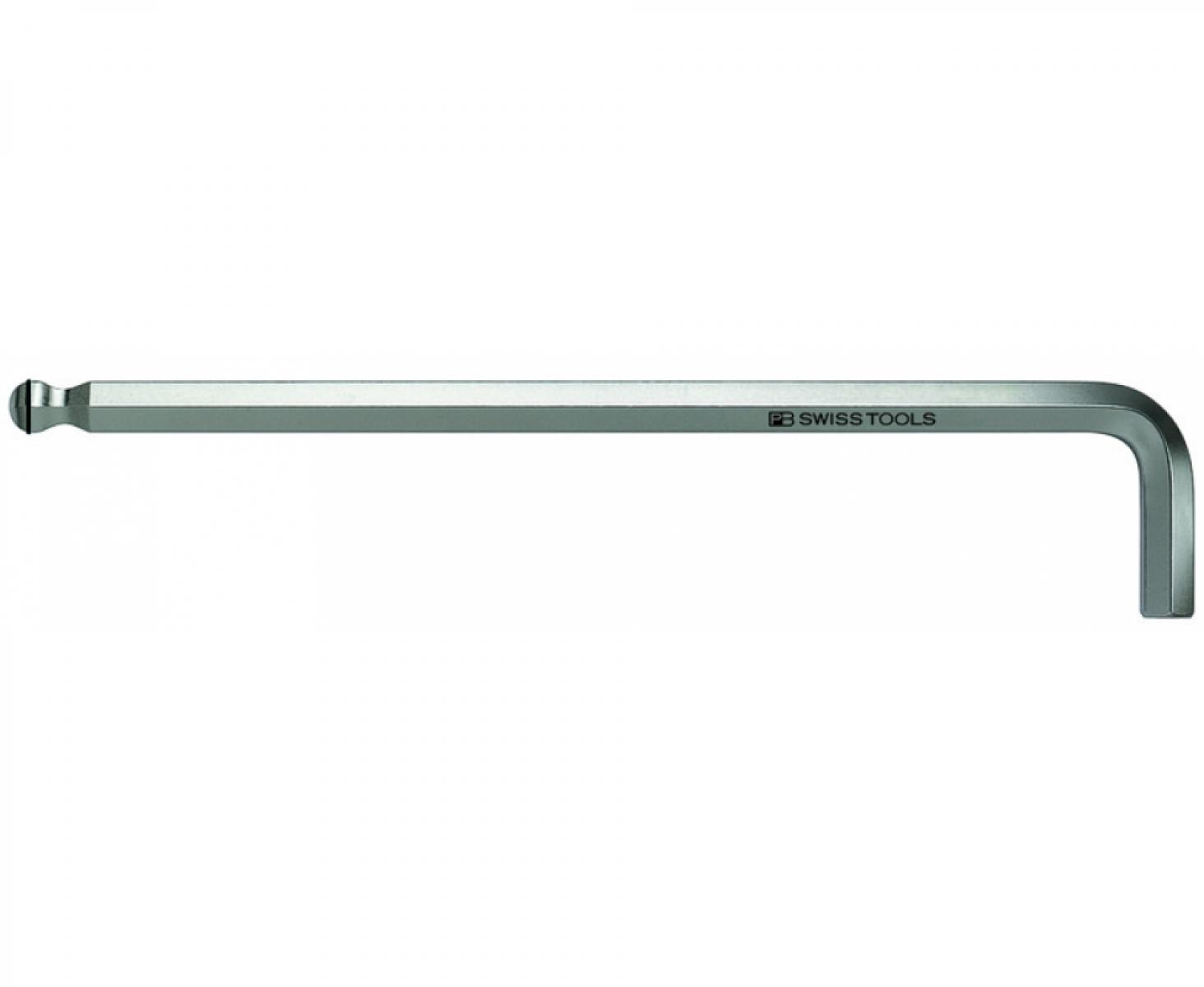 Ключ штифтовый длинный HEX PB Swiss Tools PB 212.LR 4 со сферической головкой и держателем M4