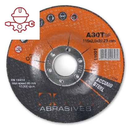 картинка 11001- Абразивно-отрезной стальной диск с утопленным центром BETA 110010076 от магазина "Элит-инструмент"
