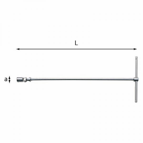Ключи с Т-образной рукояткой и шарнирной головкой с шестигранным отверстием 276 CE U02760400
