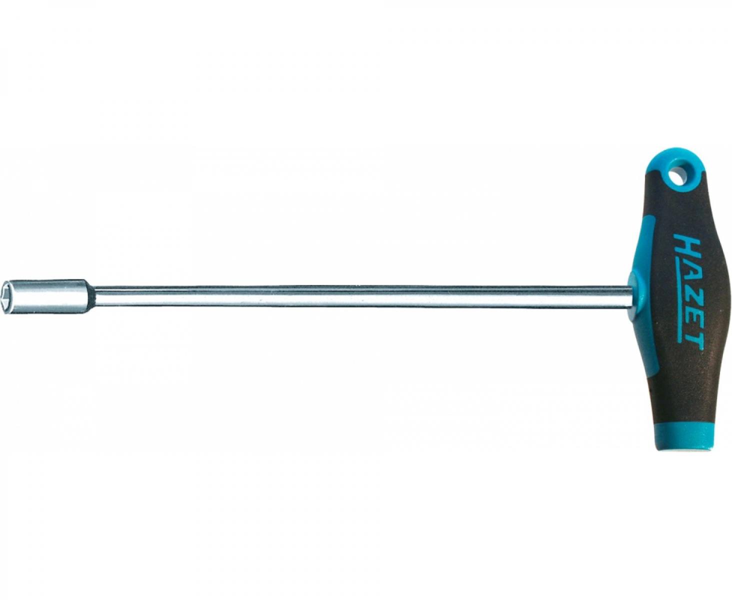 картинка Отвертка-торцовый ключ удлиненный с Т-образной ручкой HEX Nut 14х350 мм Hazet 428LG-14 от магазина "Элит-инструмент"