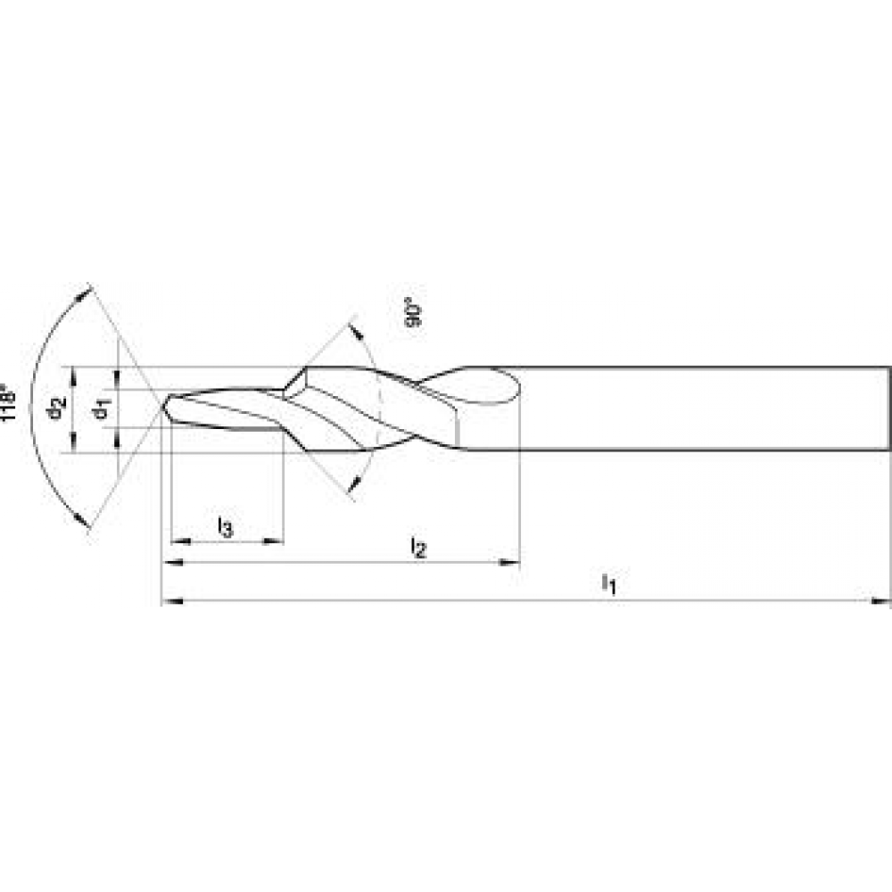 картинка Короткоступенчатое сверло HSS, сквозное отверстие 90 градусов FORMAT М10 1100 0100 Fplus от магазина "Элит-инструмент"