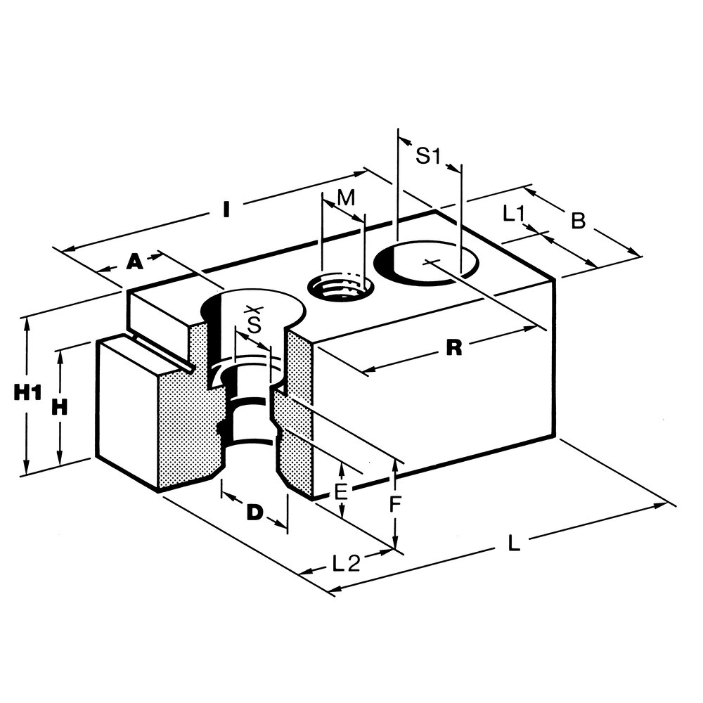 картинка Опорно-упорный блок, узкий АМF 88732 от магазина "Элит-инструмент"