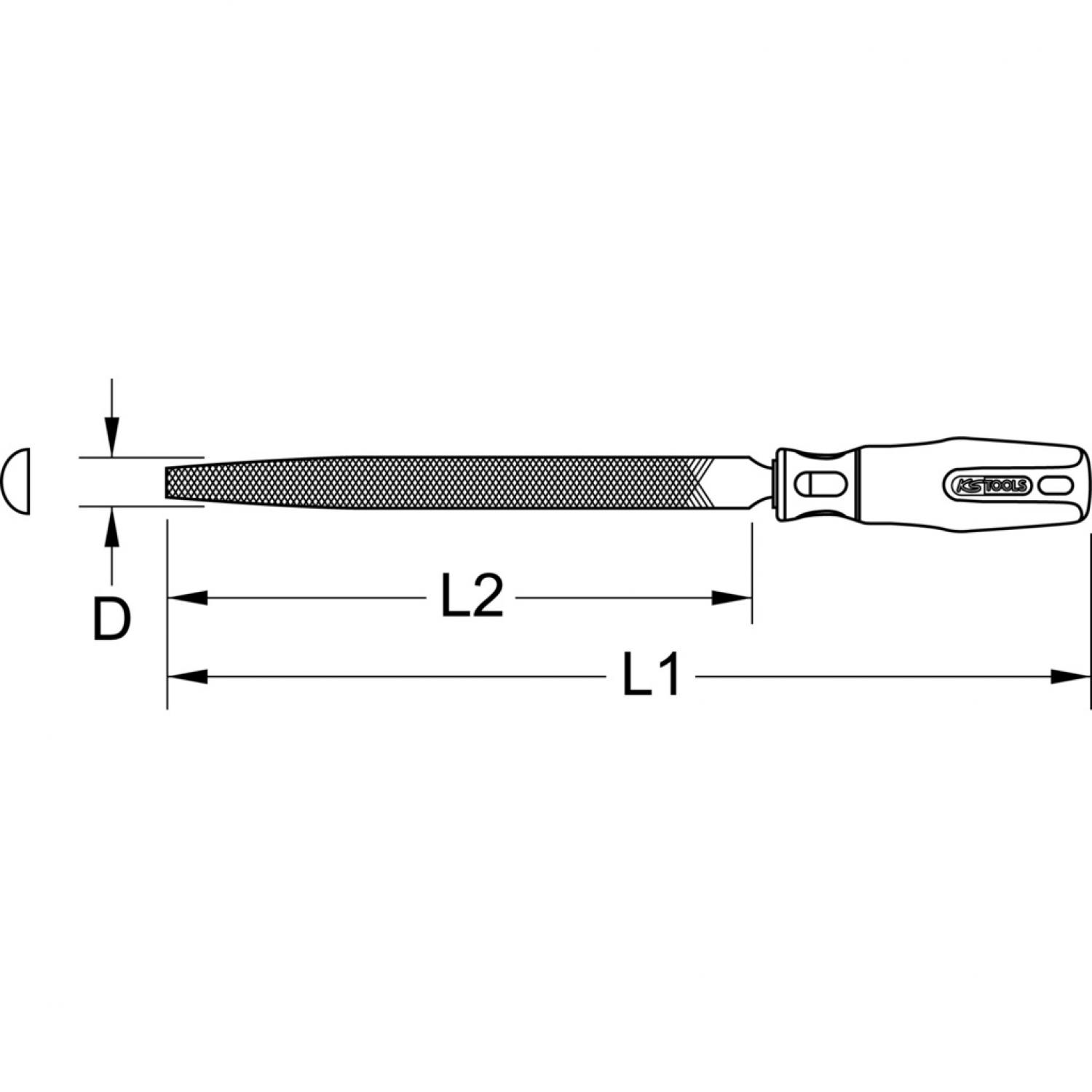 картинка Полукруглый напильник, форма Е, 200 мм, насечка 1 от магазина "Элит-инструмент"