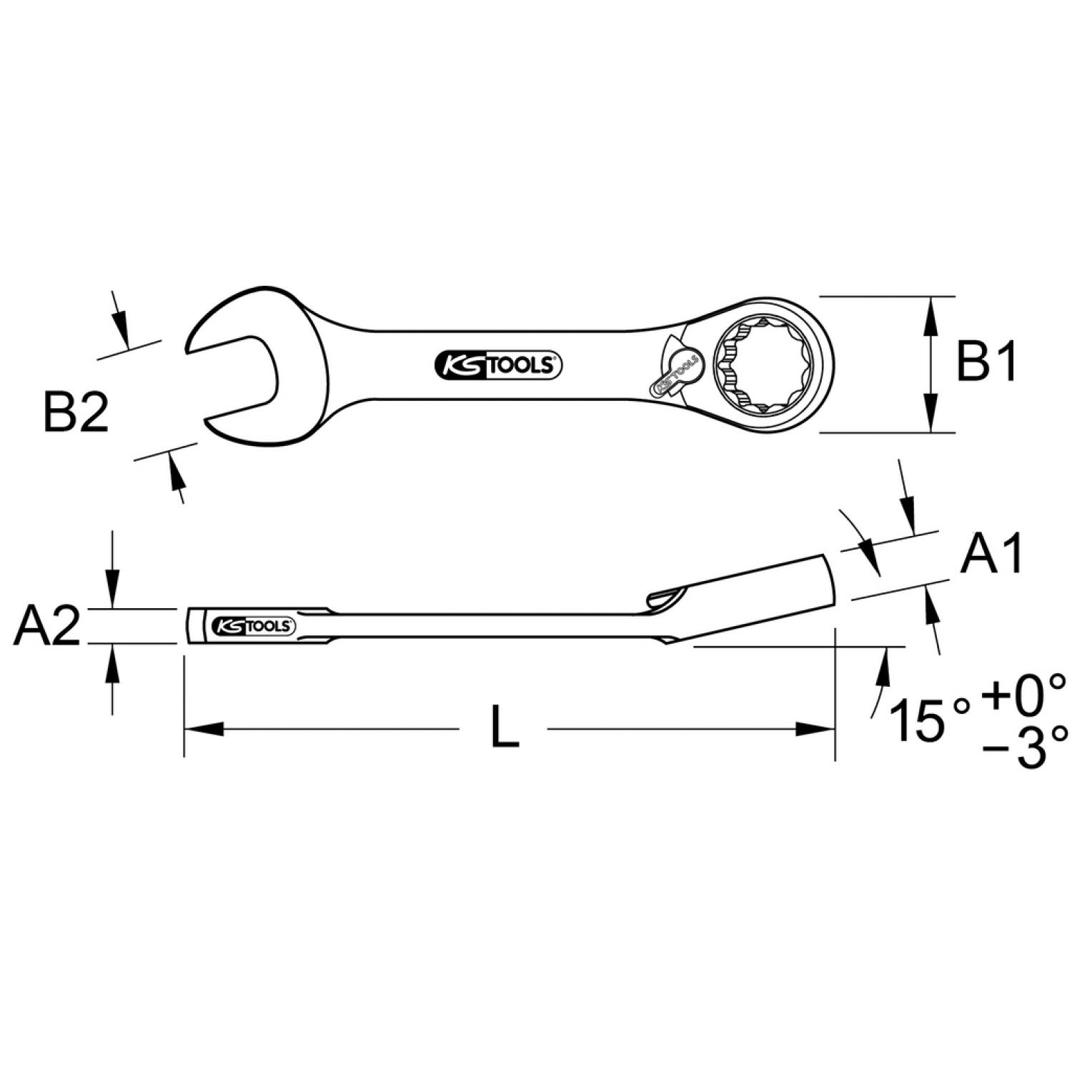 картинка Комбинированный ключ с трещоткой GEARplus, короткий, 10 мм от магазина "Элит-инструмент"