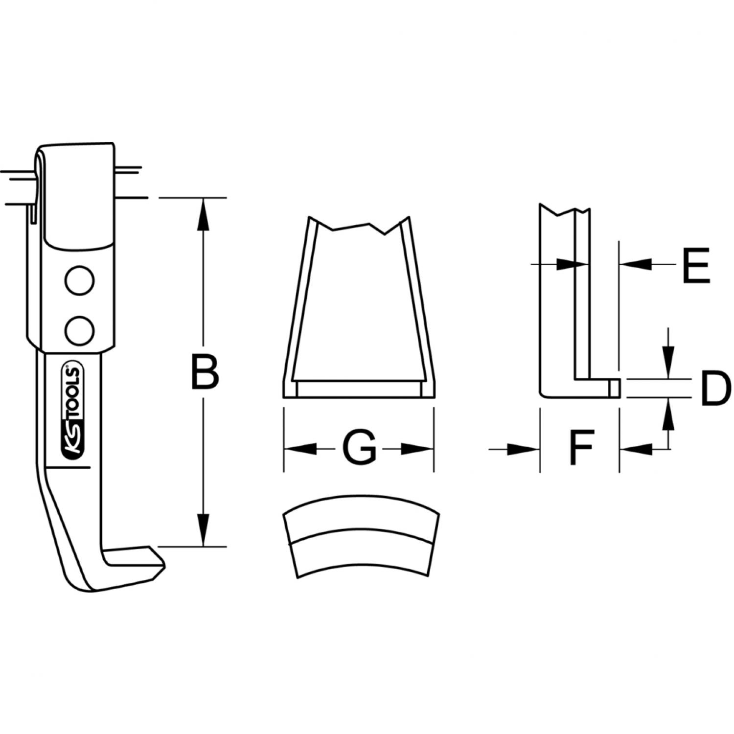 картинка Крюковой съемник с регулируемой высотой, 85 мм от магазина "Элит-инструмент"