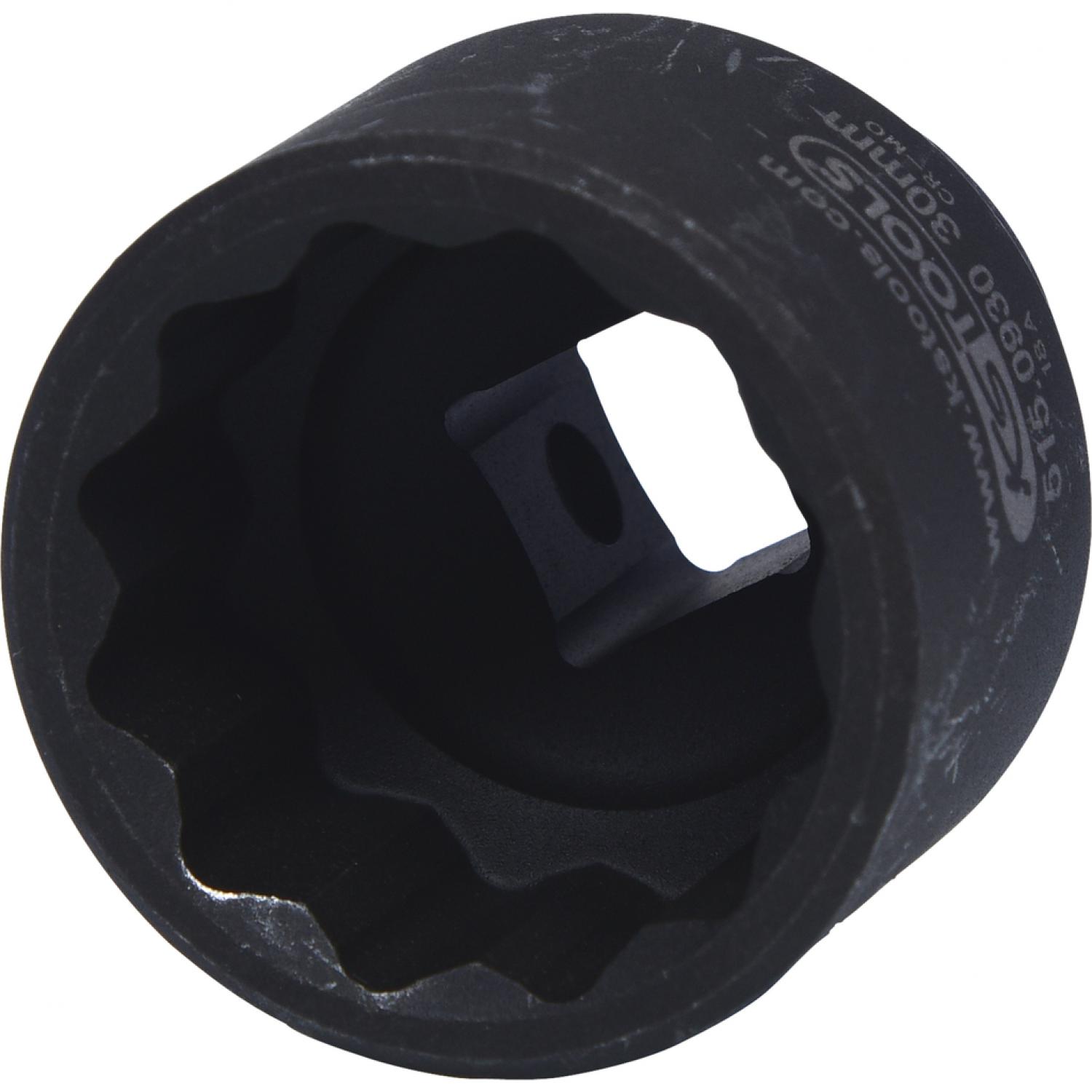 12-гранная силовая торцовая головка 1/2", короткая, 30 мм