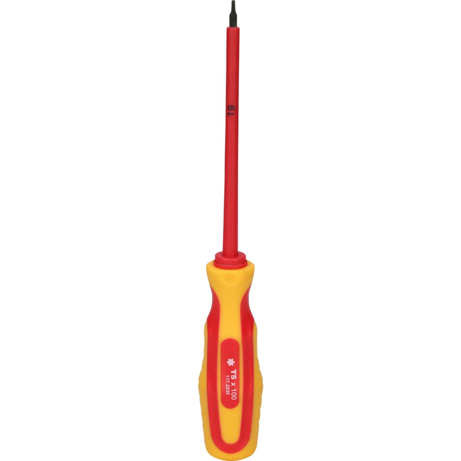 картинка Изолированная отвертка для винтов с внутренним профилем Torx, T5 от магазина "Элит-инструмент"
