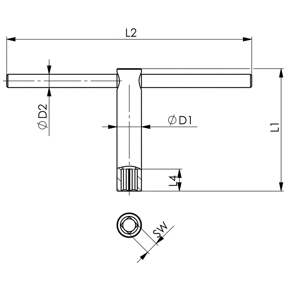 картинка Гаечный ключ с квадратным гнездом АМF 41897 от магазина "Элит-инструмент"