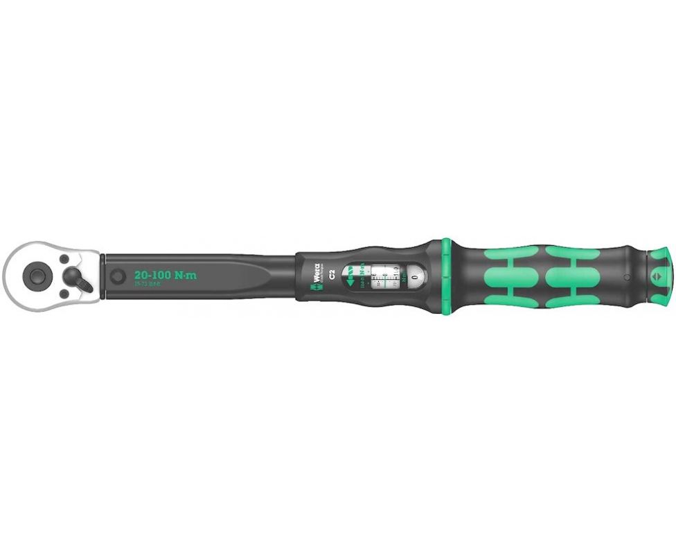 Динамометрический ключ Wera Click-Torque C 2 20-100 Nm с трещоткой с реверсом WE-075621