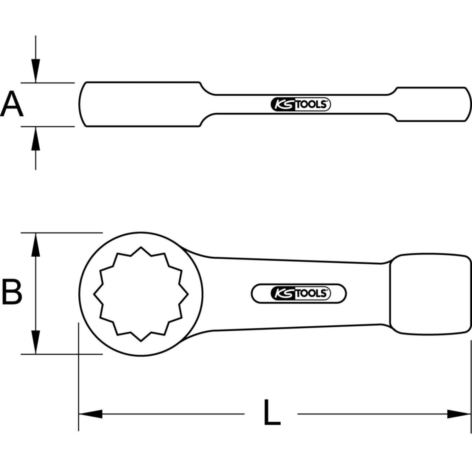 картинка Ударный накидной ключ, 2.1/2" от магазина "Элит-инструмент"