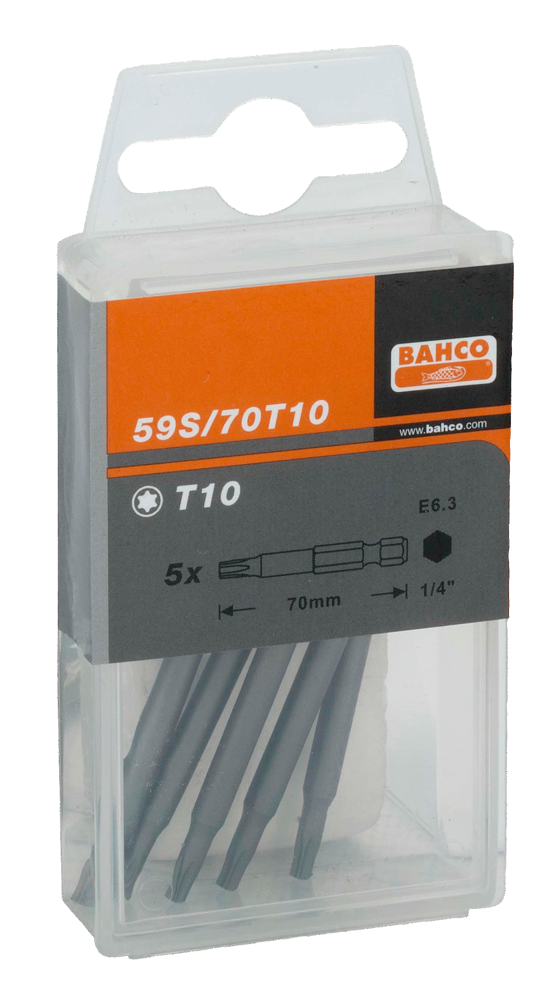 картинка Стандартные биты для отверток Torx®, 70 мм BAHCO 59S/70T20-2P от магазина "Элит-инструмент"