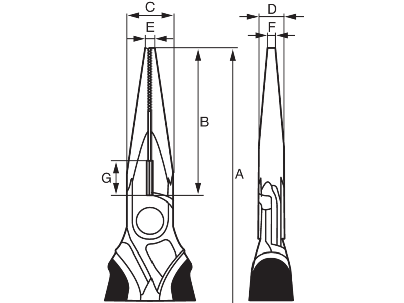 картинка Плоскогубцы ERGO™ с удлиненными губками с рукоятками из ПВХ и и хромированным покрытием (200 mm) Промышленная упаковка BAHCO 2430 GC-200 IP от магазина "Элит-инструмент"