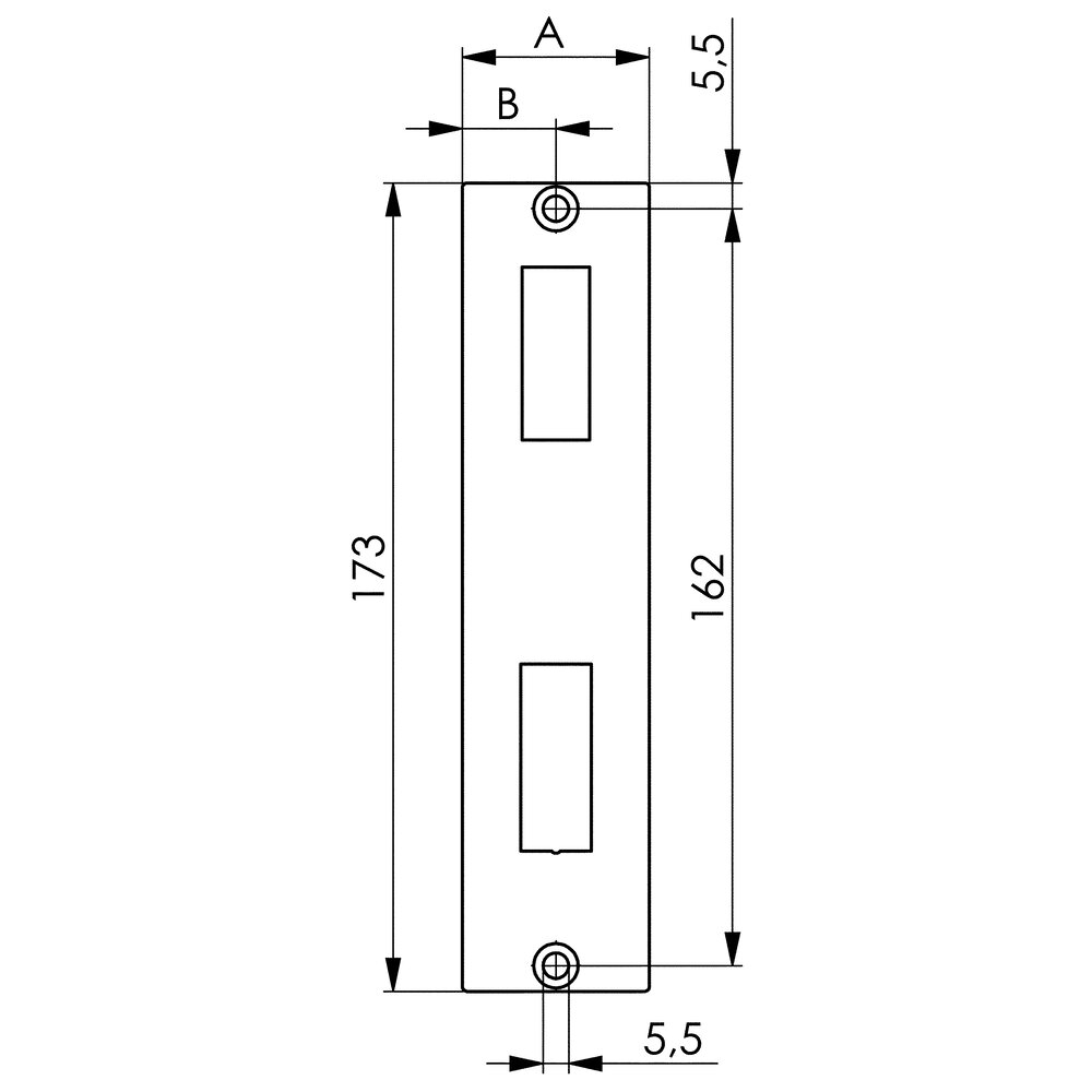 картинка Ударная пластина для раздвижных ворот, V2A АМF 553125 от магазина "Элит-инструмент"