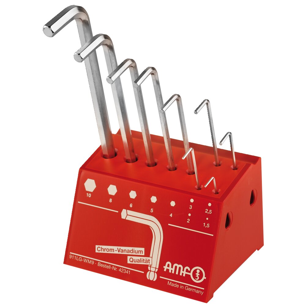 Шестигранный ключ с шариковым наконечником - подставка для мастерской (мм) АМF 42341