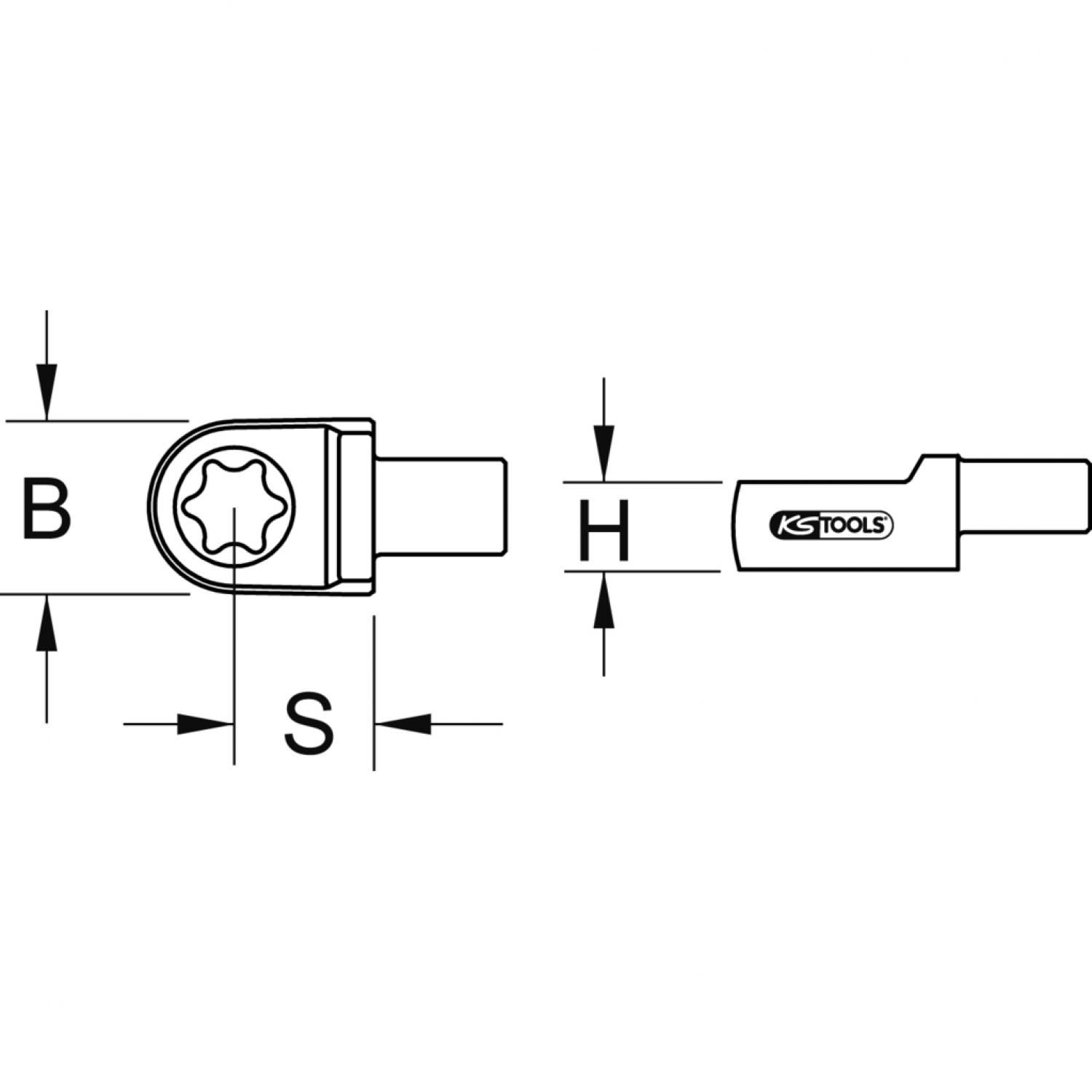 картинка Вставной ключ 9х12 мм с внешним профилем Torx, Е8 от магазина "Элит-инструмент"