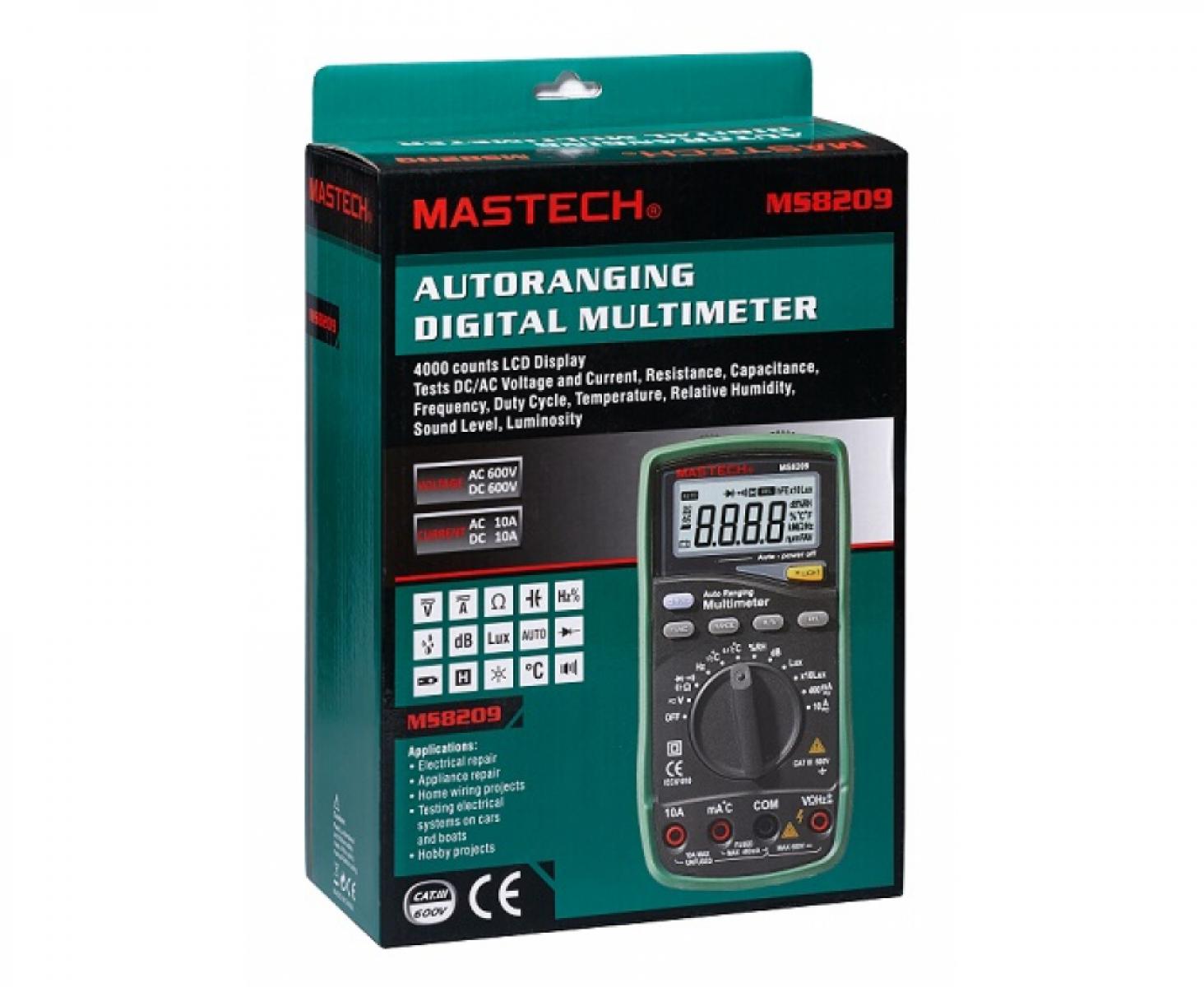 картинка Мультиметр цифровой Mastech MS8209 от магазина "Элит-инструмент"