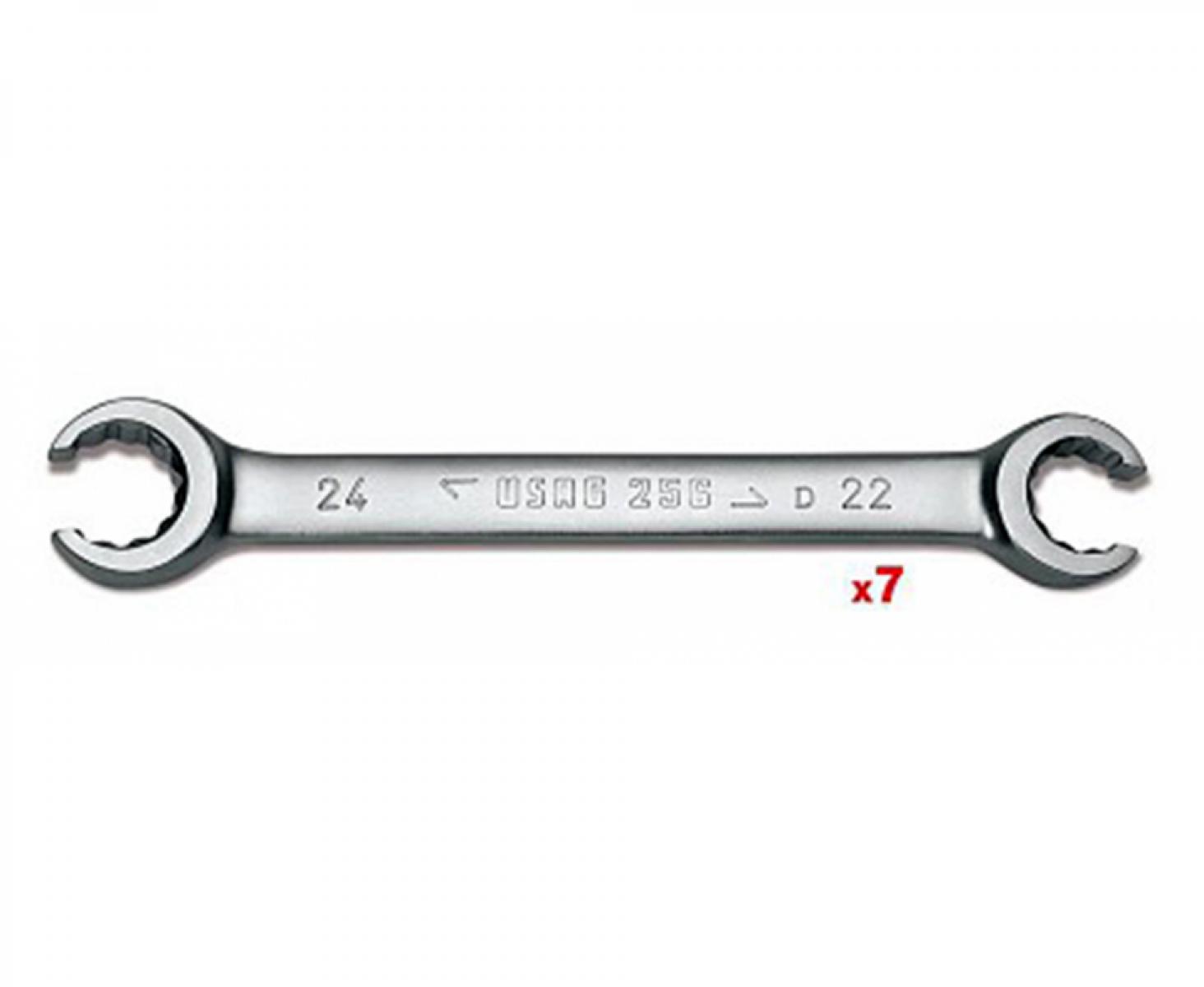 картинка Набор накидных двухсторонних открытых гаечных ключей USAG 256 N/SE7 256150 7 предметов от магазина "Элит-инструмент"