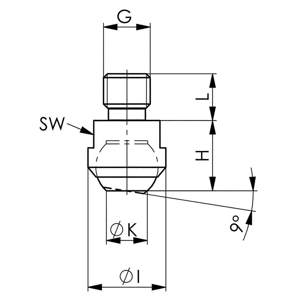 картинка Установочный винт с шариком, обычный АМF 568020 от магазина "Элит-инструмент"